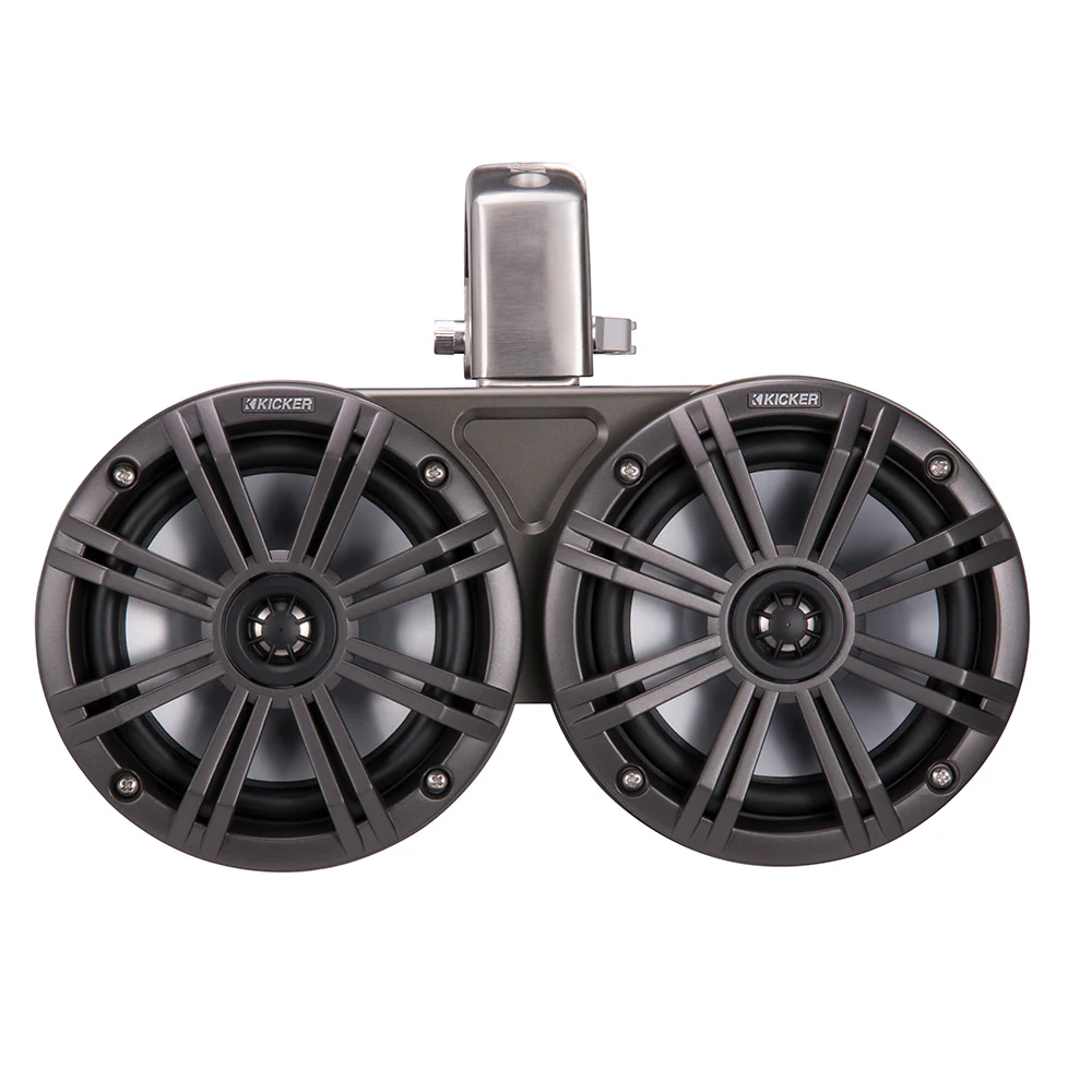 KICKER KMTC65 6.5" LED Coaxial Dual Tower System - Black w/Charcoal Grille [45KMTDC65] - Image 2