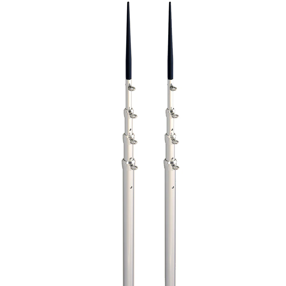 Lee's 16.5' Bright Silver Black Spike Telescopic Poles f/Sidewinder [TX3916SL/SL]