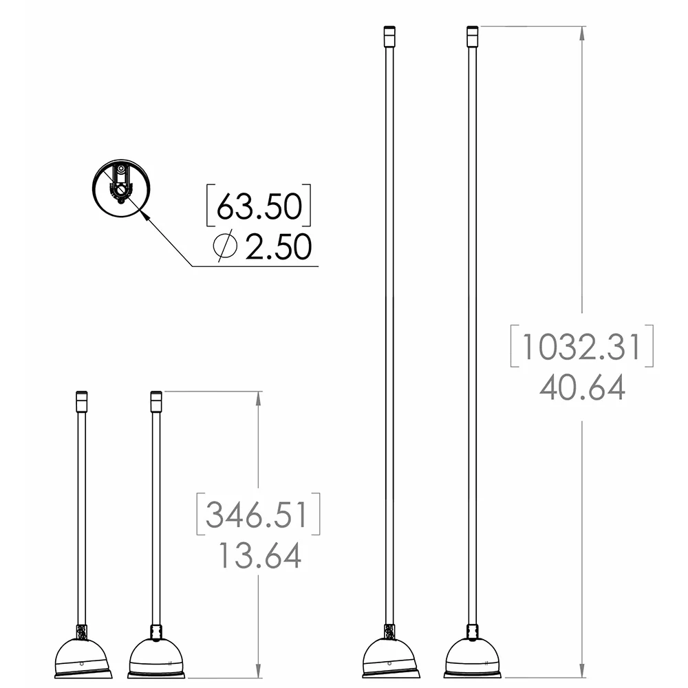 Lumitec Contour Anchor Light - 39" - Black Shaft White Base [101584] - Image 4