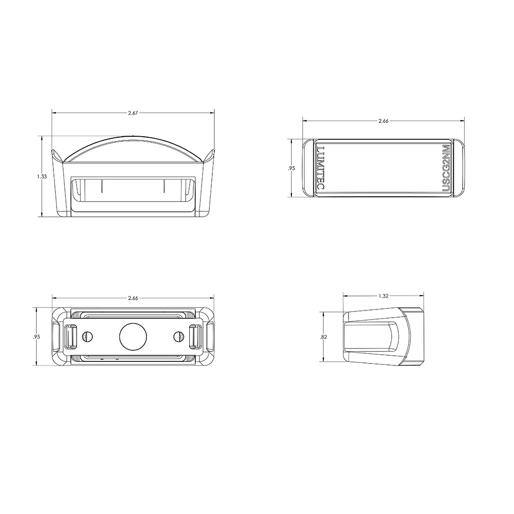 Lumitec Contour Series Inset Navigation Light - Starboard Green [101575] - Image 2