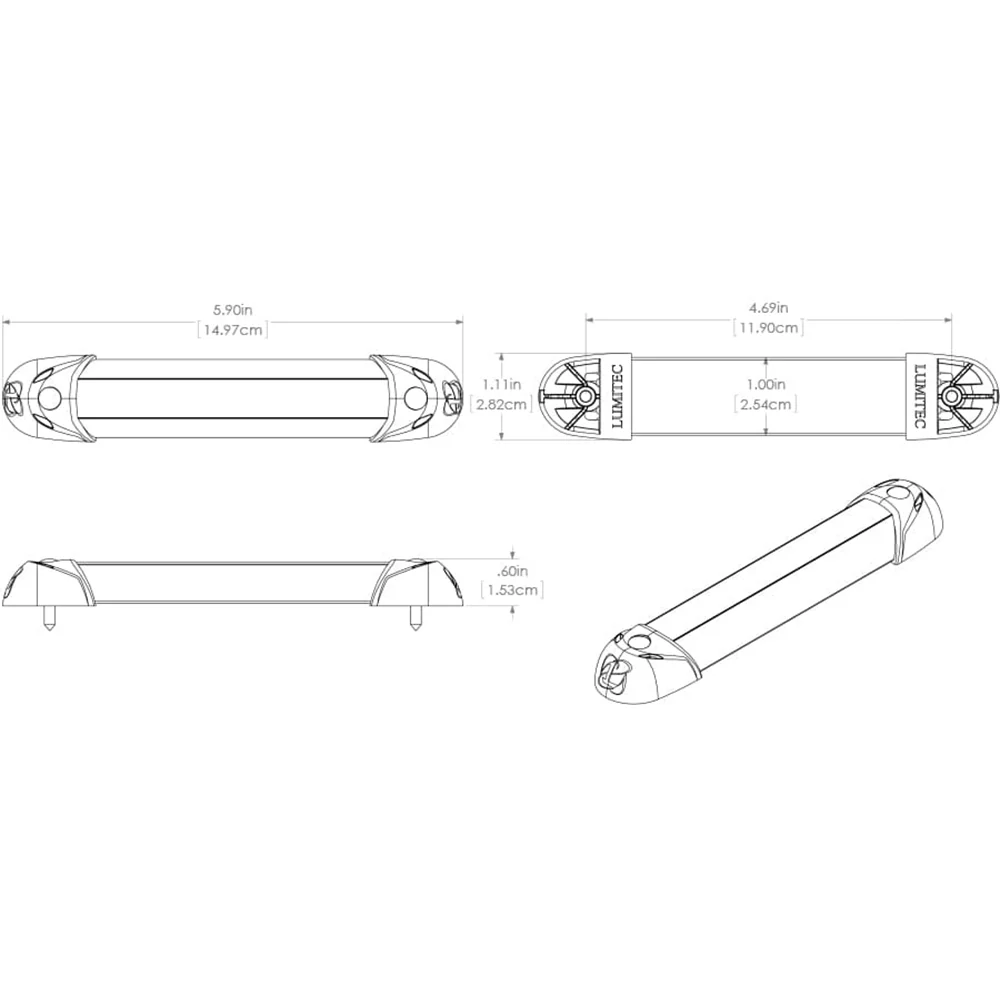 Lumitec MiniRail2 6" Light - Warm White Non-Dimming [101241] - Image 4