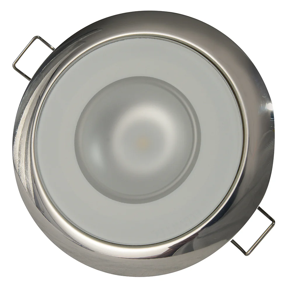 Lumitec Mirage - Flush Mount Down Light - Glass Finish/Polished SS Bezel - Warm White Dimming [113119] - Image 2