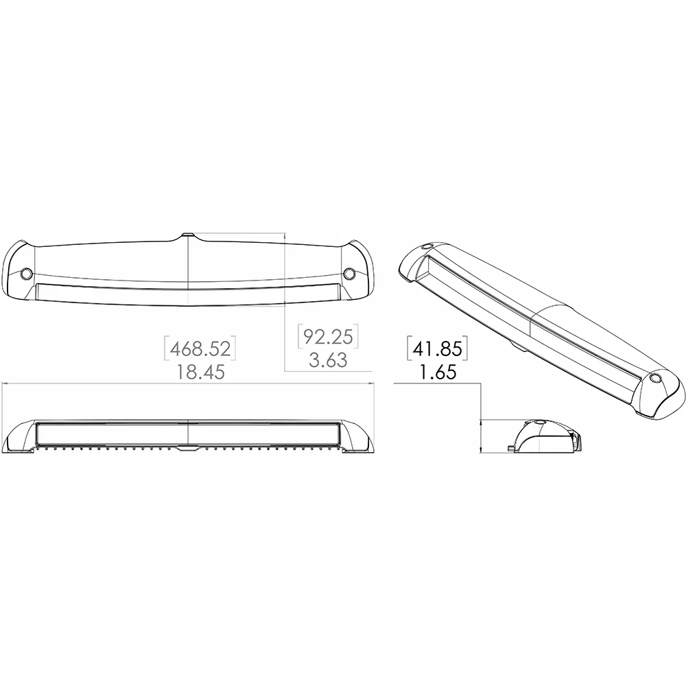 Lumitec Razor Light Bar - Spot - Flush Mount - White [101587] - Image 3