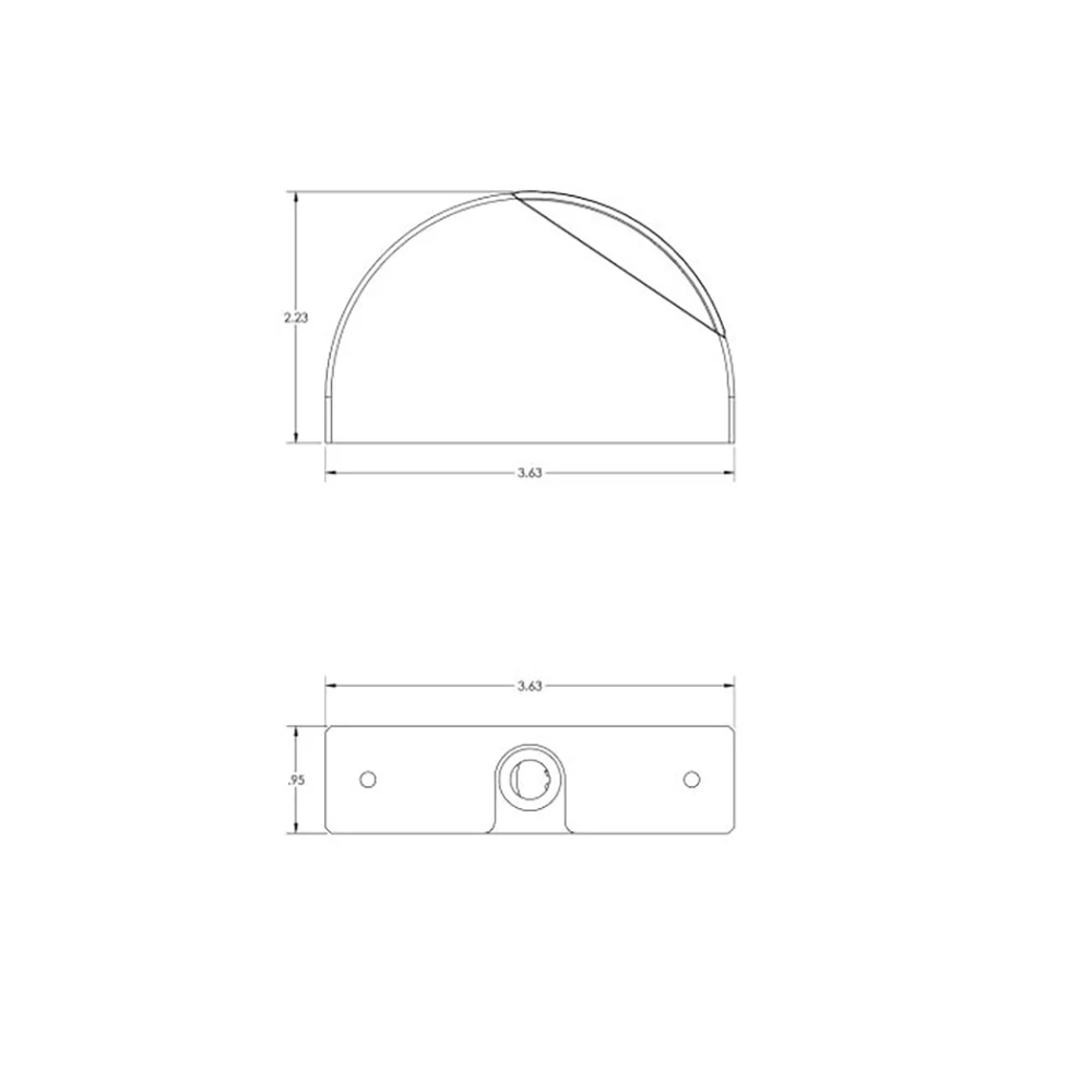 Lumitec Surface Mount Aluminum Navigation Light Port - Red [101845] - Image 2