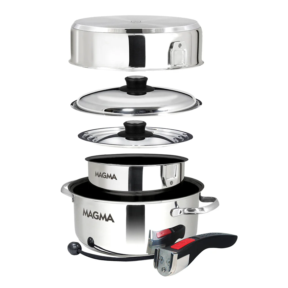 Magma 7 Piece Induction Non-Stick Cookware Set - Stainless Steel [A10-363-2-IND] - Image 2