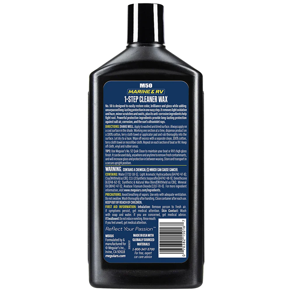 Meguiar's #50 Boat/RV Cleaner Wax - Liquid 16oz [M5016] - Image 2