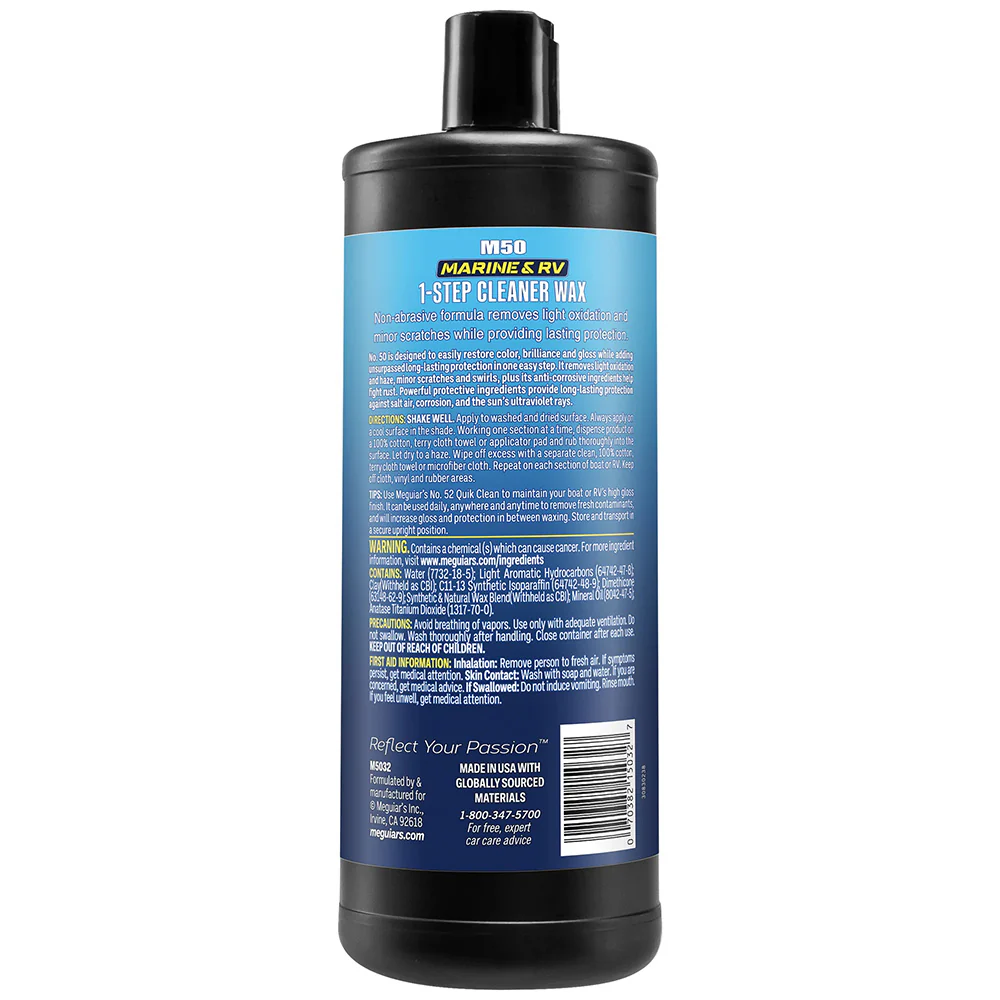 Meguiar's #50 Boat/RV Cleaner Wax - Liquid 32oz [M5032] - Image 2