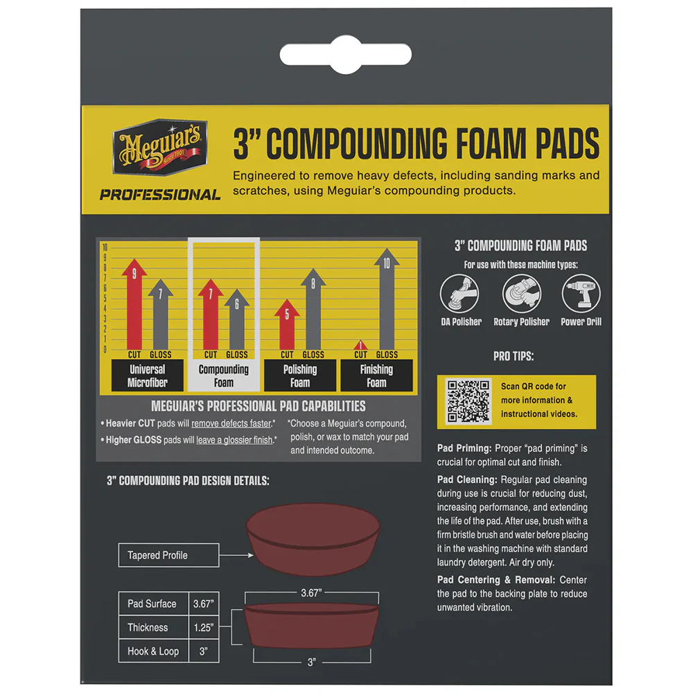 Meguiar's Professional 3" Compound Foam Pads *3-Pack [M3CFP3] - Image 2