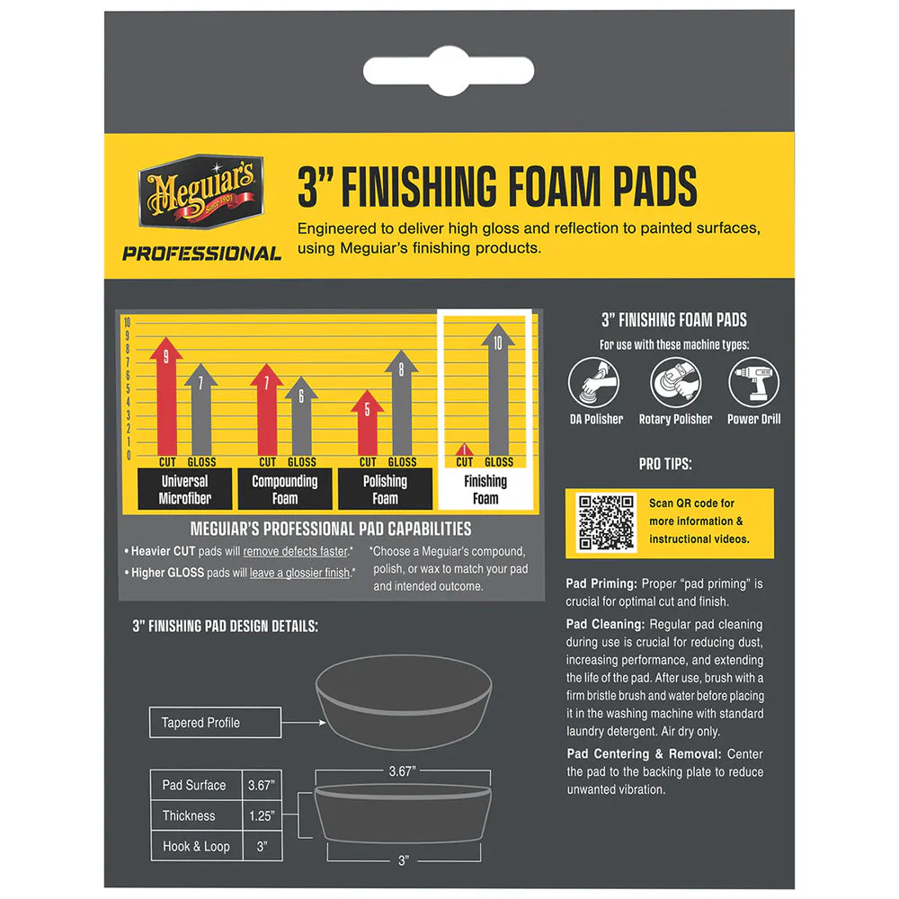 Meguiar's Professional 3" Finishing Foam Pads *3-Pack [M3FFP3] - Image 2