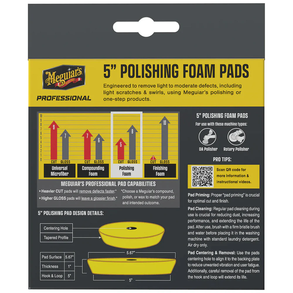 Meguiar's Professional 5" Polishing Foam Pads *2-Pack [M5PFP2] - Image 2