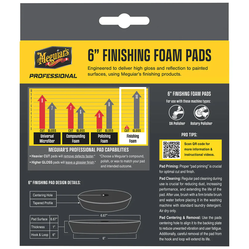Meguiar's Professional 6" Foam Finishing Pads *2-Pack [M6FFP2] - Image 2