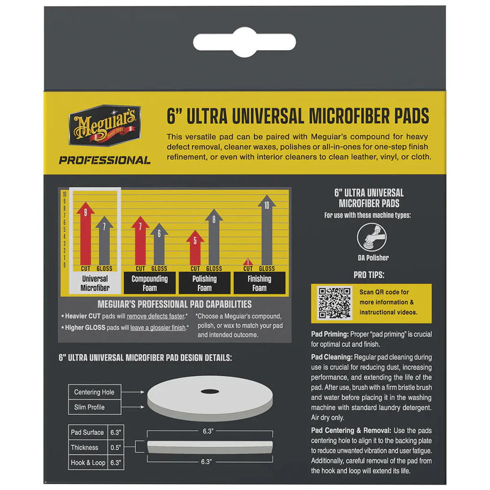 Meguiar's Professional 6" Ultra Universal Microfiber Pads *2-Pack [M6MFP2] - Image 2