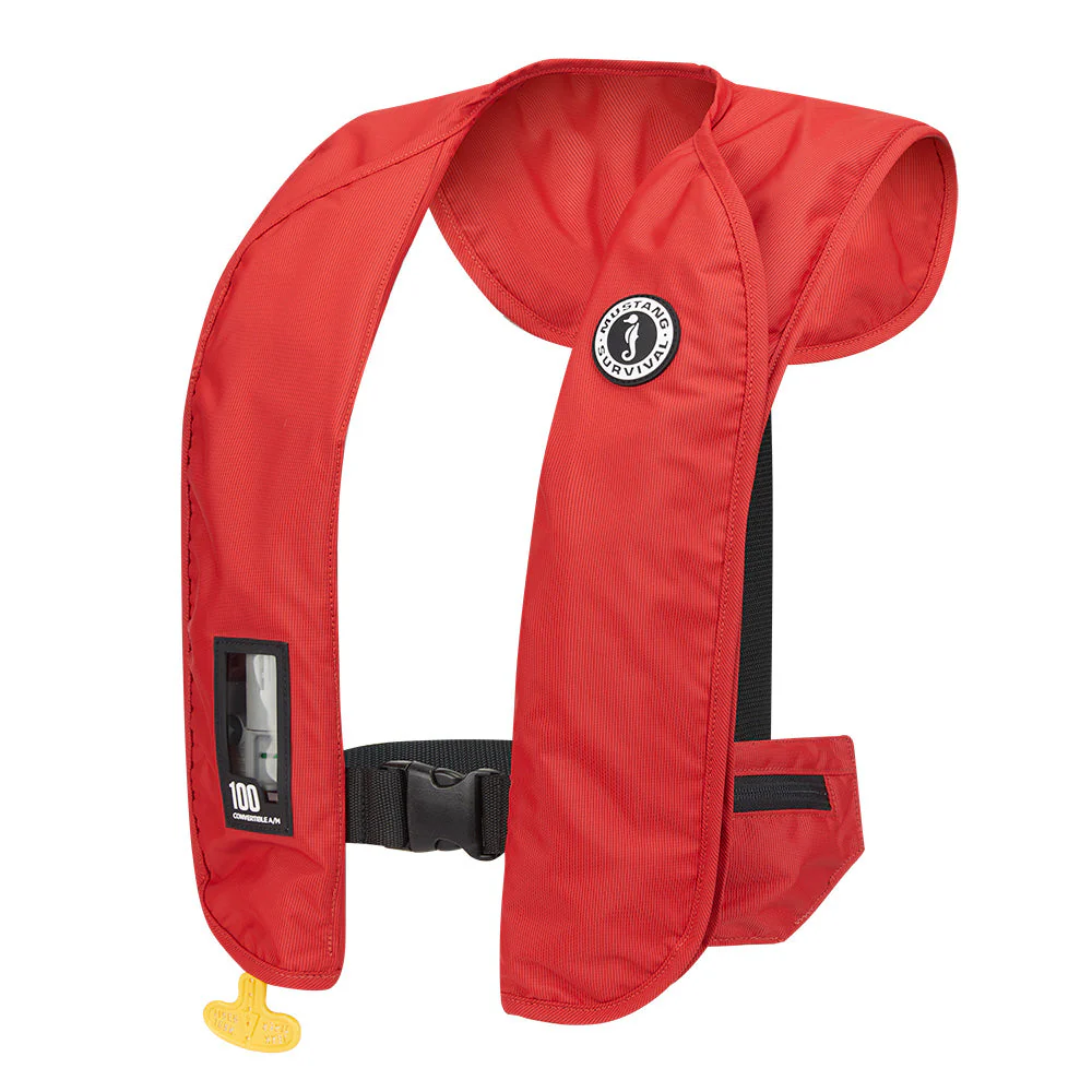 Mustang MIT 100 Convertible Inflatable PFD - Red [MD2030-4-0-202] - Image 2