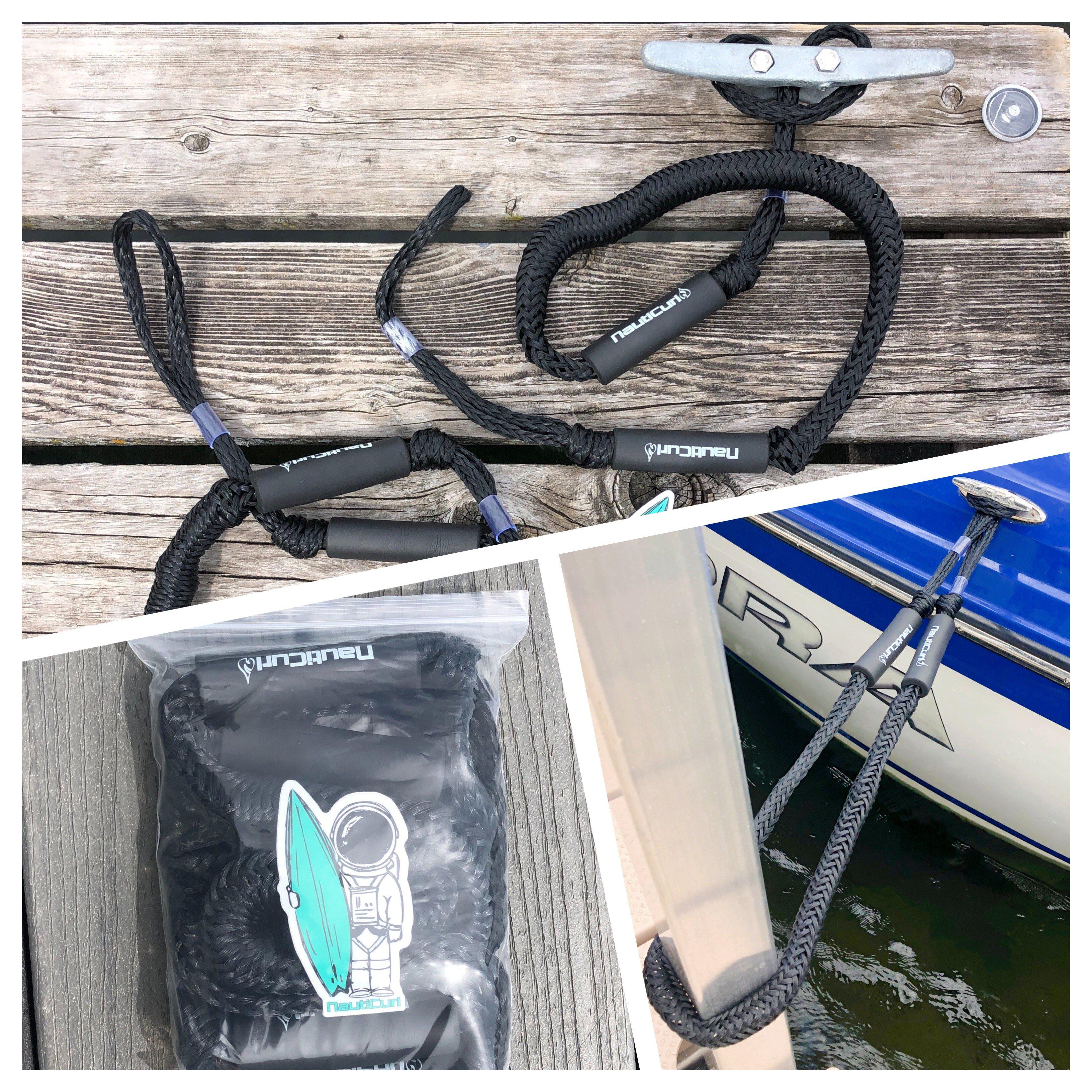 NautiCurl Bungee Boat Ropes - Shock Absorbing (2 Ropes) - Image 10