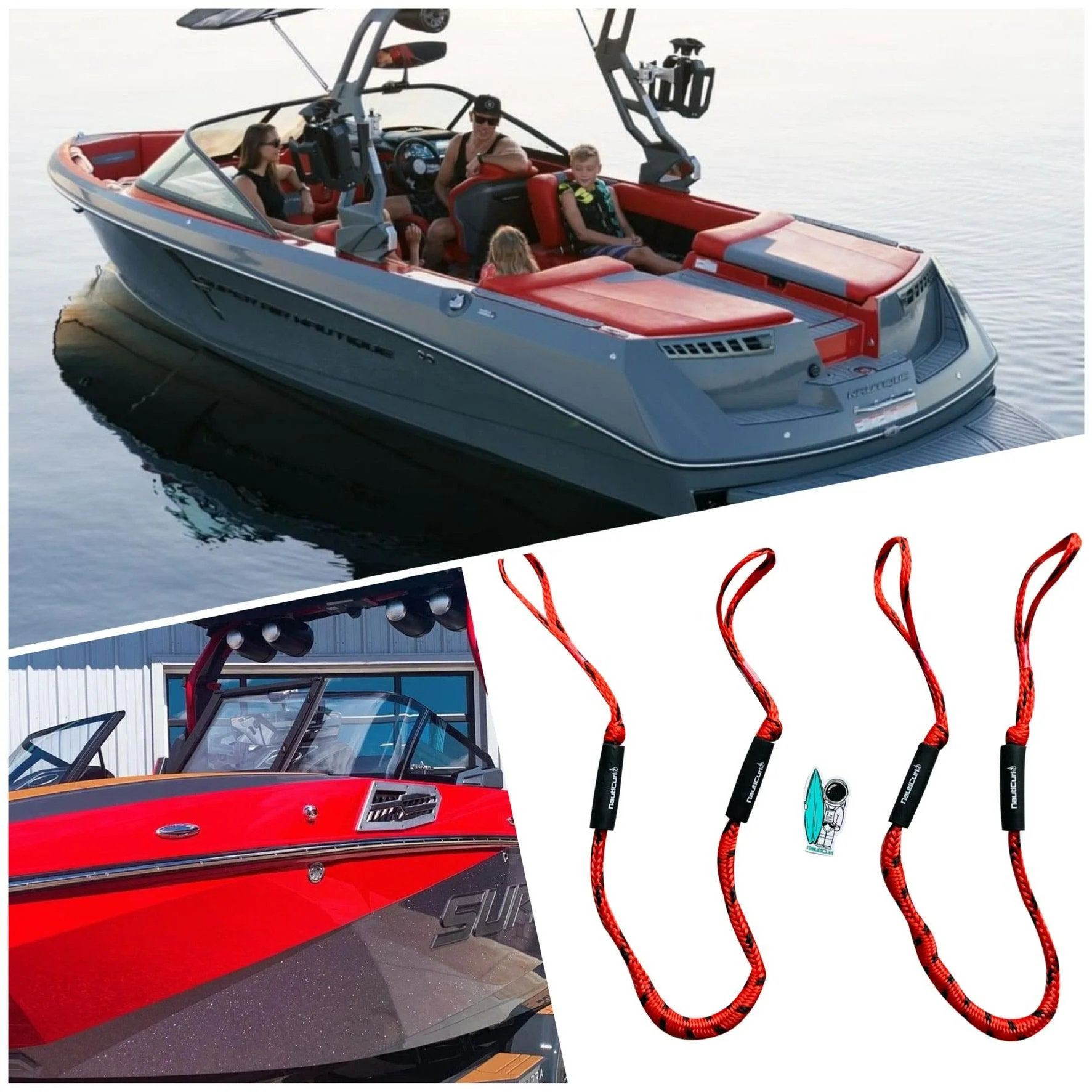 NautiCurl Bungee Boat Ropes - Shock Absorbing (2 Ropes) - Image 27