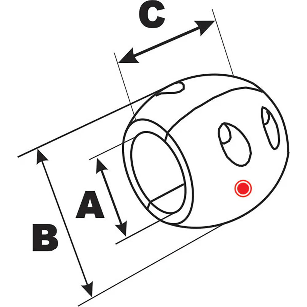 Performance Metals 1" Streamlined Shaft Anode - Aluminum [C1000A] - Image 2