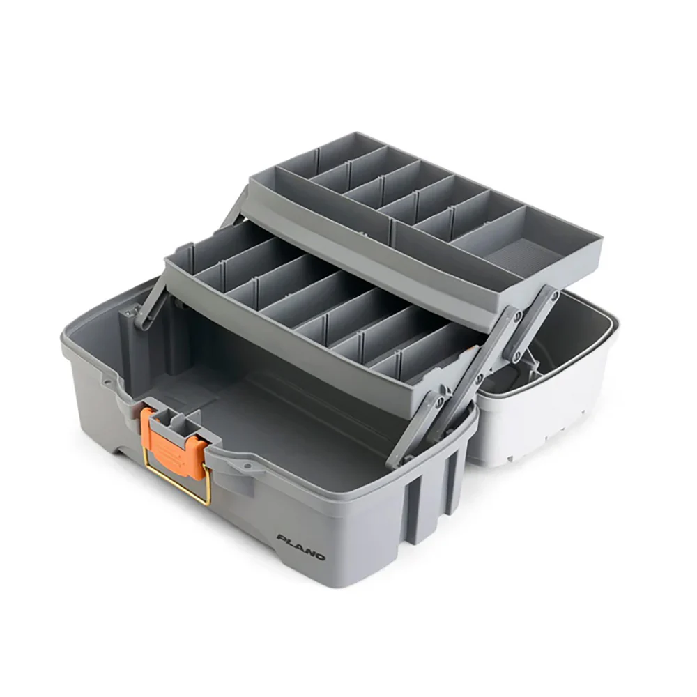 Plano Two-Tray Tackle Box - Light Grey/Dark Grey [P000403] - Image 2