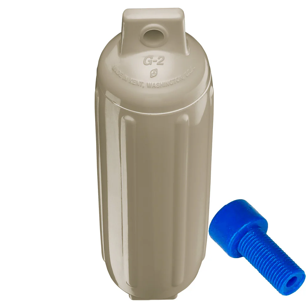 Polyform G-2 Twin Eye Fender 4.5" x 15.5" - Sand w/Adapter [G-2 SAND W/AIR ADAPTER] - Image 2