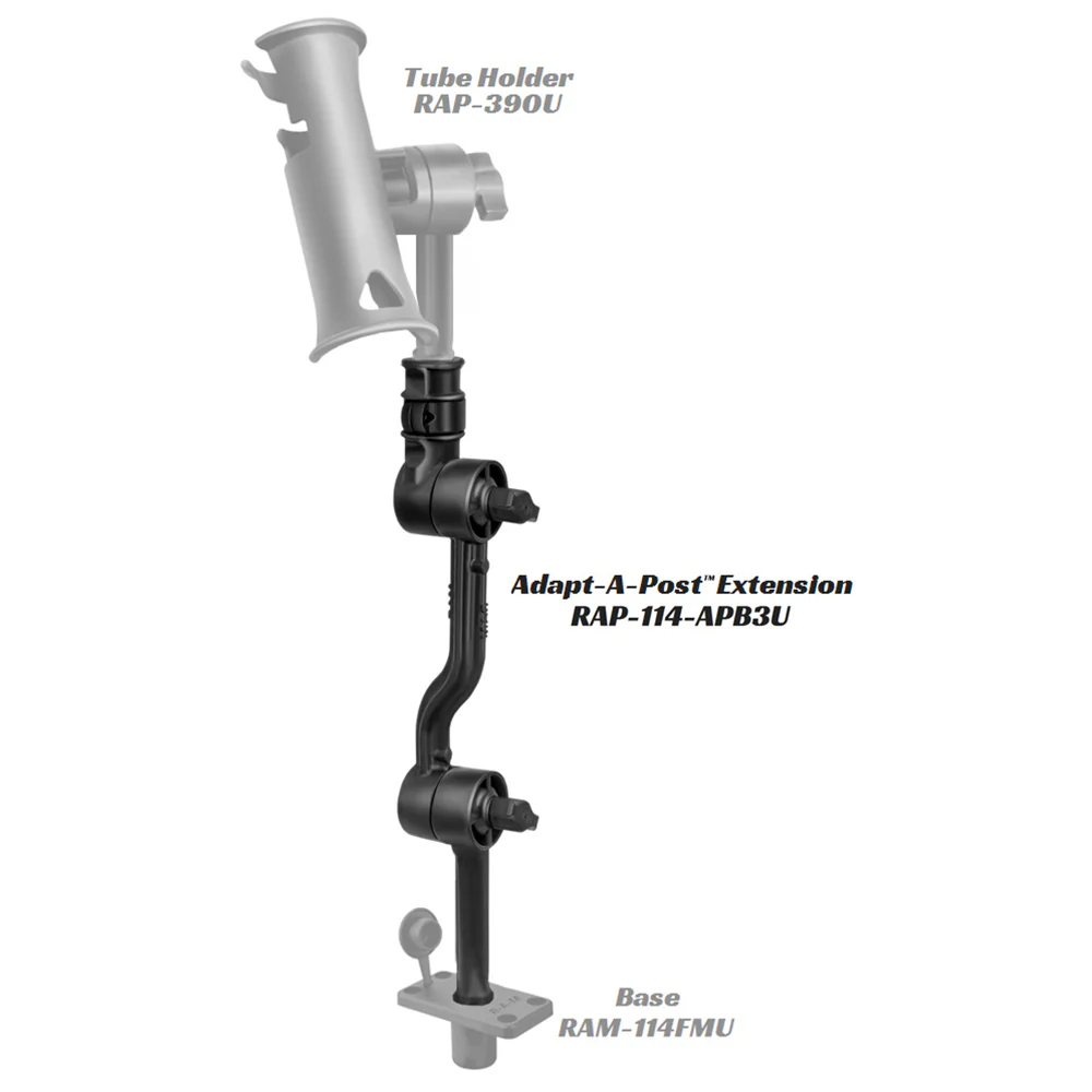 RAM Mount Adjustable Adapt-a-Post 16" Extension Arm [RAP-114-APB3U] - Image 2