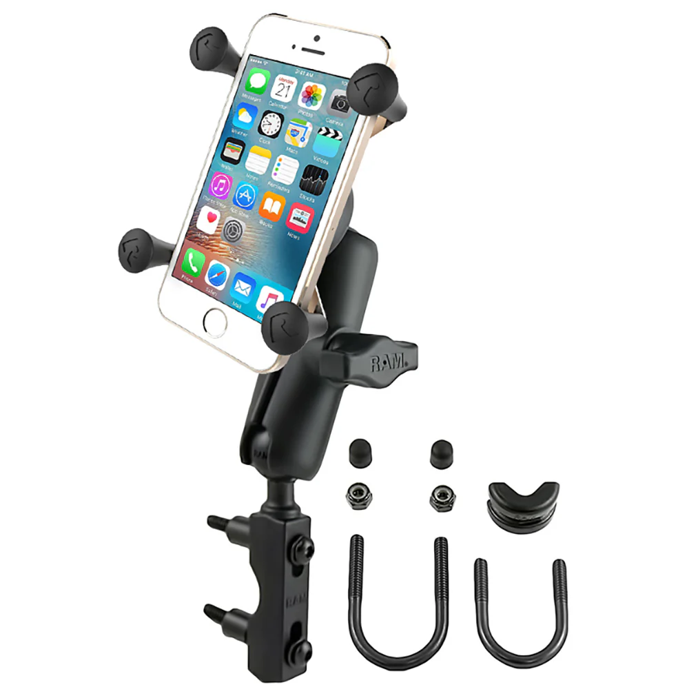RAM Mount Combination Brake/Clutch Reservoir U-Bolt Mount w/Universal X-Grip Cell/iPhone Cradle [RAM-B-174-UN7U] - Image 2