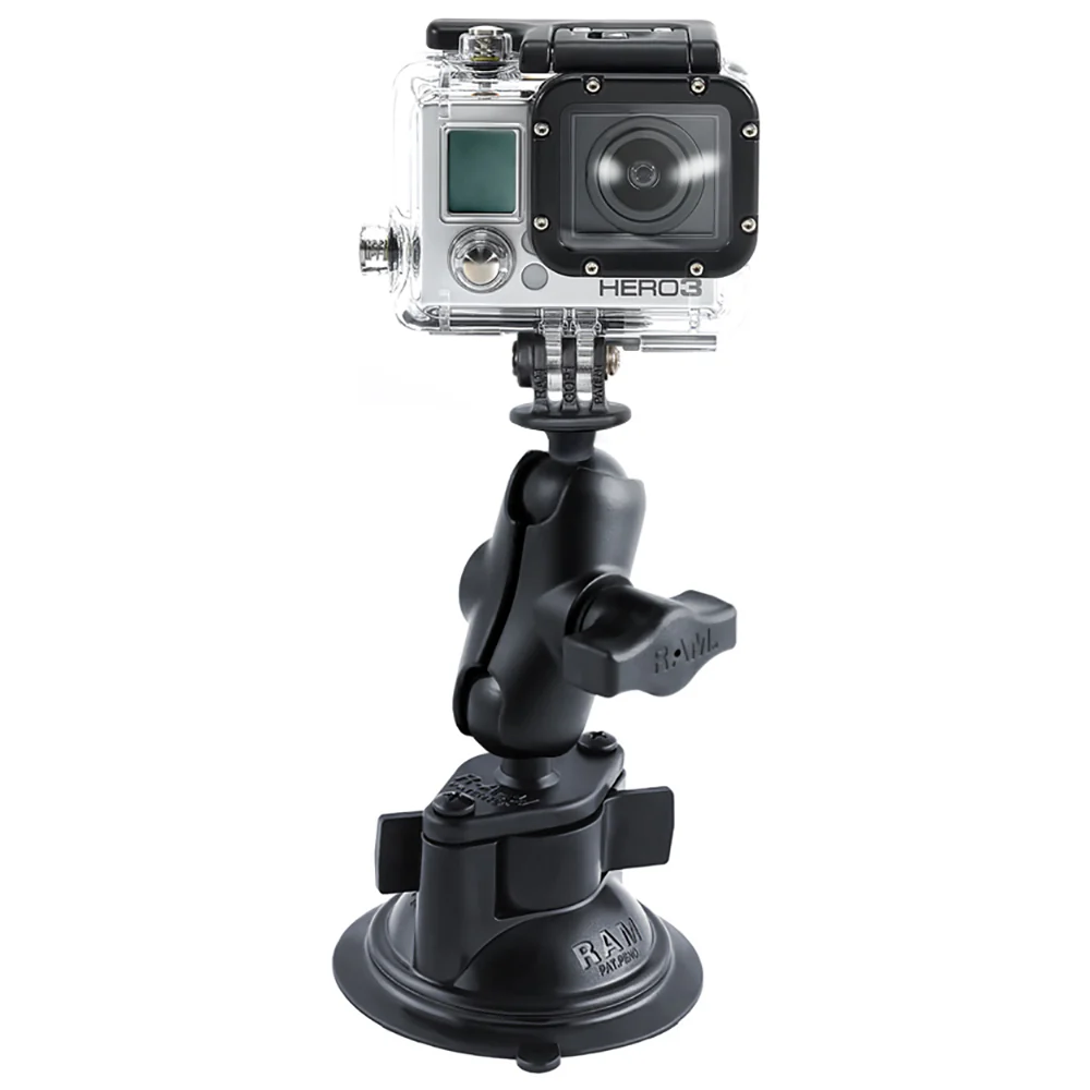 RAM Mount GoPro Hero Short Arm Suction Cup Mount [RAM-B-166-A-GOP1U] - Image 2