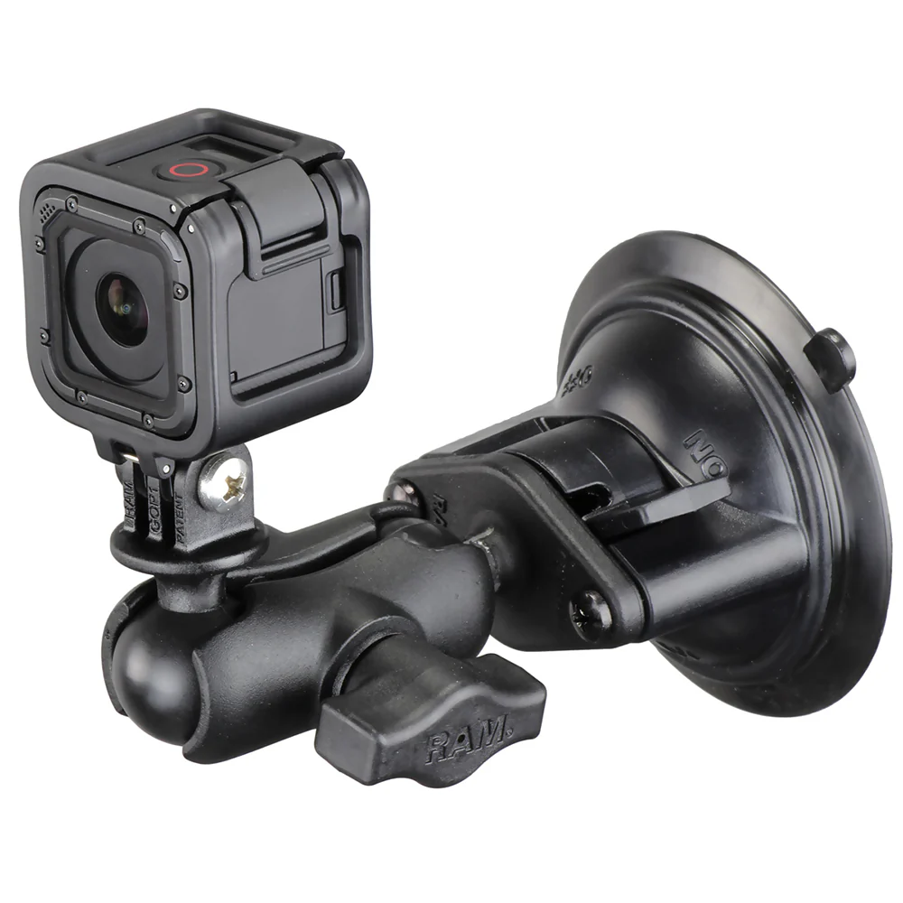 RAM Mount GoPro Hero Short Arm Suction Cup Mount [RAM-B-166-A-GOP1U] - Image 3