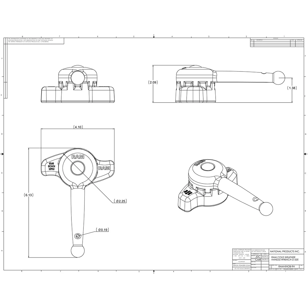 RAM Mount Handle Wrench f/"D" Size Ball Arms & Mounts [RAM-KNOB9HU] - Image 2