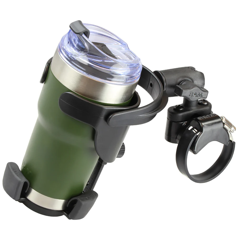 RAM Mount Level Cup XL Low Profile Mount w/Large Strap Clamp Base [RAP-B-417-200-1-231Z-2NUBU] - Image 2