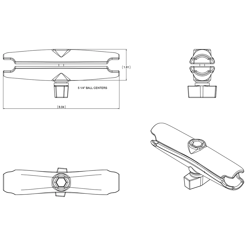 RAM Mount Long Double Socket Arm f/1" Ball Bases [RAM-B-201U-C] - Image 3