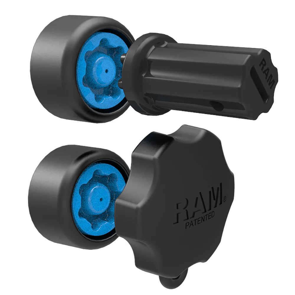 RAM Mount Pin-Lock Security Kit f/ 1" B Size Mounts and Gimbal Bracket [RAP-S-KNOB3-GU] - Image 2