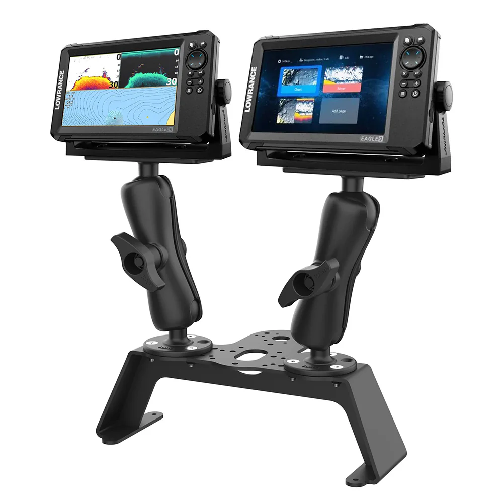 RAM Mount RAM Fishfinder Deck Kit w/Dual Marine Electronic Mount [RAM-FF1-D-115-2] - Image 2