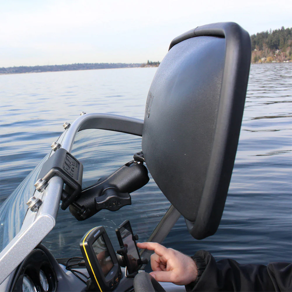 RAM Mount RAM Glare Shield Clamp Mount w/Rear View Mirror [RAM-B-126] - Image 2
