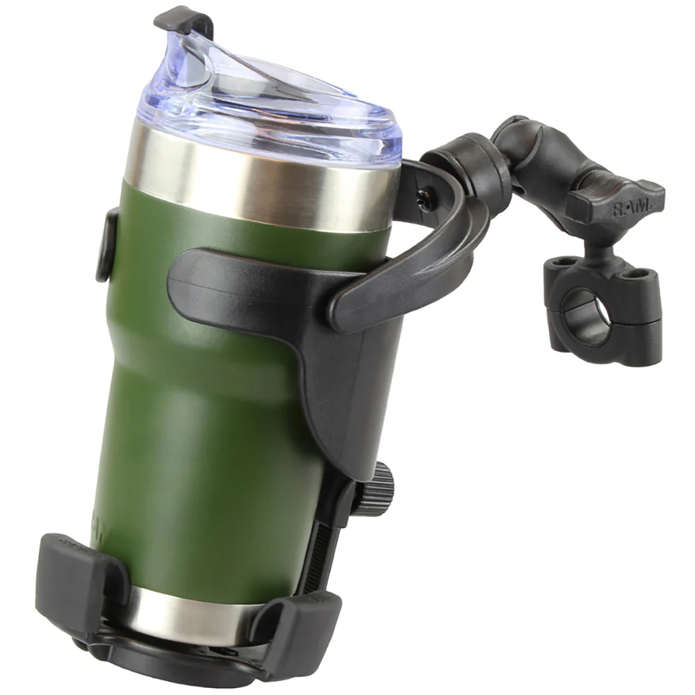 RAM Mount RAM Level Cup XL with Torque 3/4"  1" Diameter Rail Base and Short Arm [RAM-B-408-75-1-A-417U] - Image 2