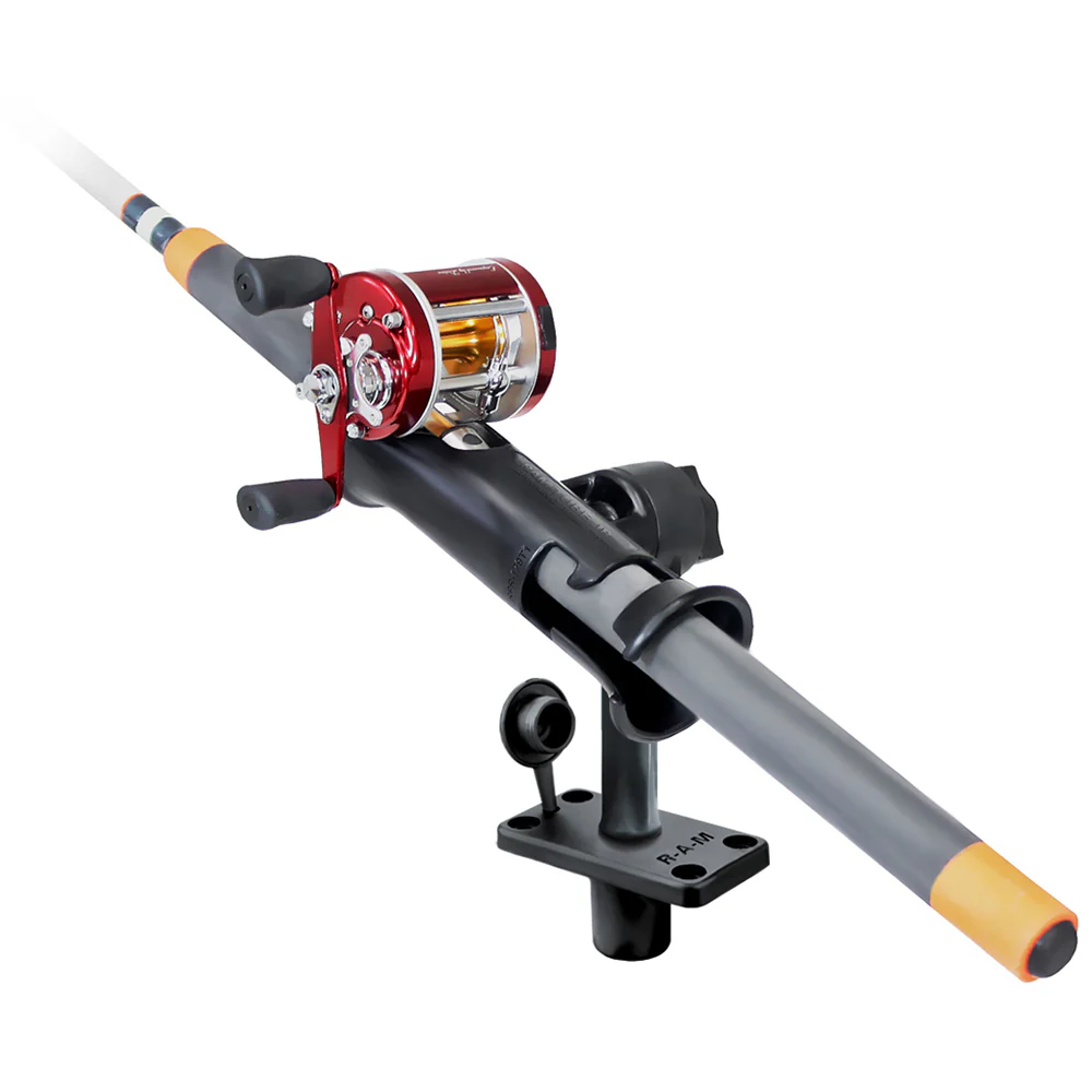 RAM Mount RAM Tube Jr. Fishing Rod Holder w/Standard 6" Length Post Spline & Flush Mounting Base [RAP-390-FU] - Image 3