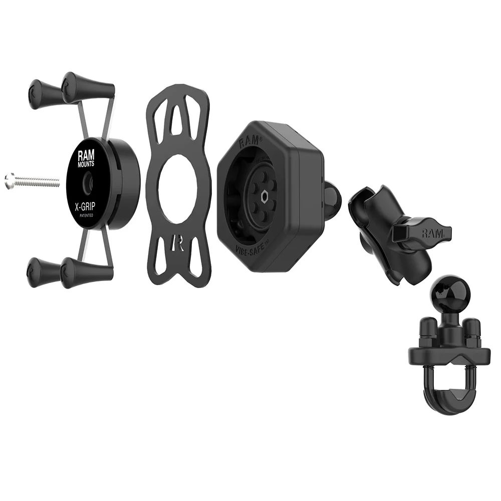 RAM Mount RAM X-Grip Phone Mount w/Vibe-Safe  U-Bolt Base - Short [RAM-B-149Z-A-UN7-462] - Image 4