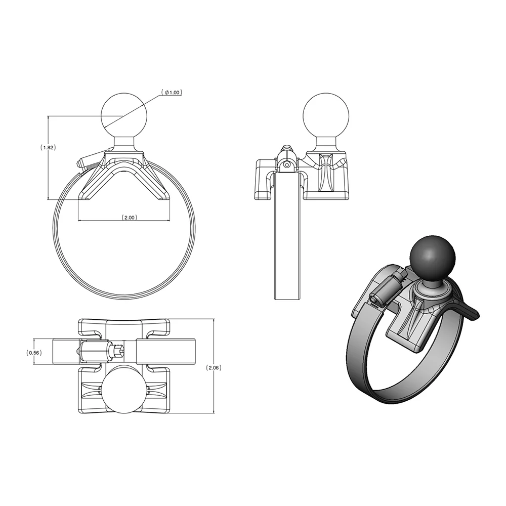 RAM Mount Strap Base w/GoPro Camera Mount [RAM-B-108-GOP1] - Image 3