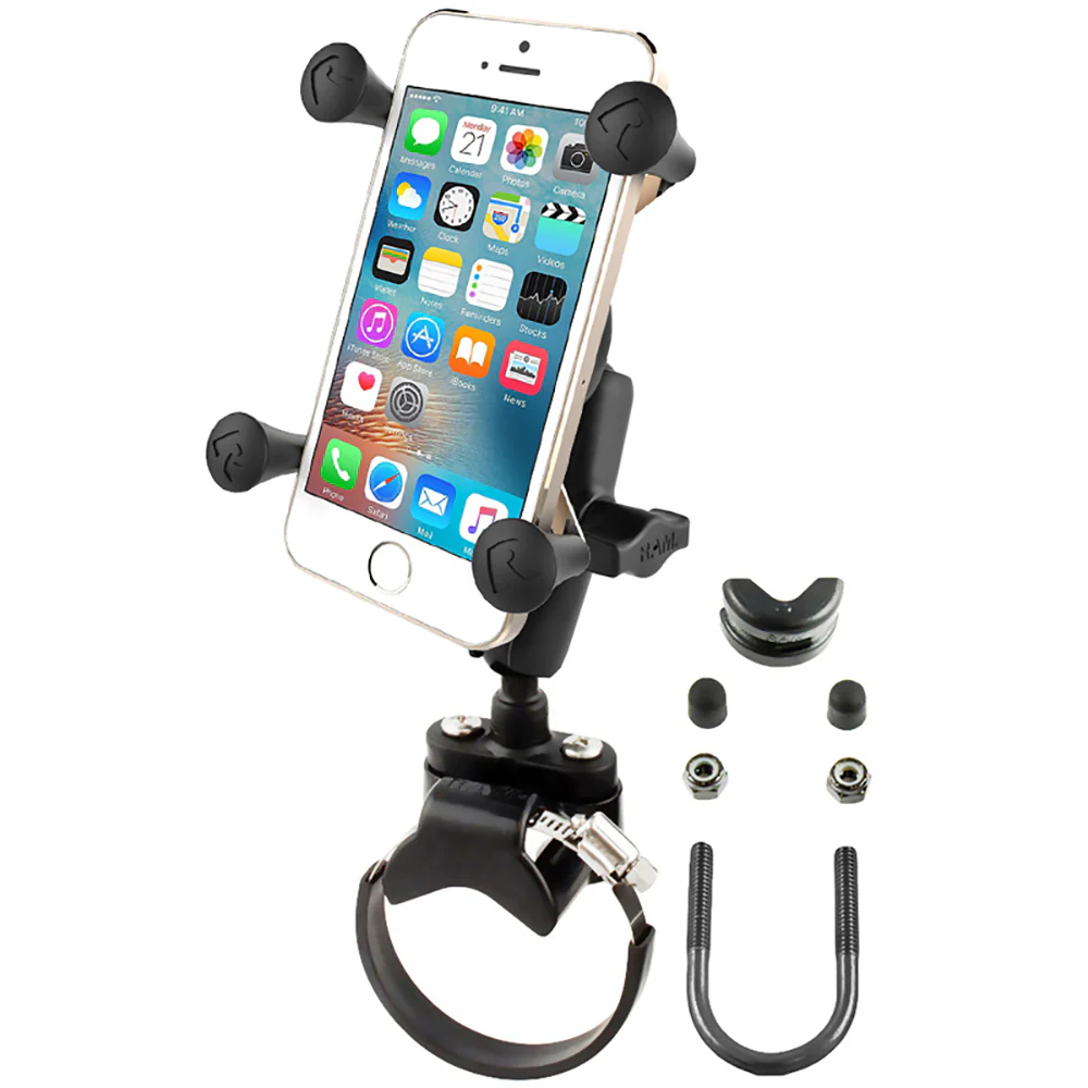 RAM Mount Strap Clamp, Roll Bar Mount w/Universal X-Grip Cell/iPhone Cradle [RAM-B-231-2-UN7U] - Image 2