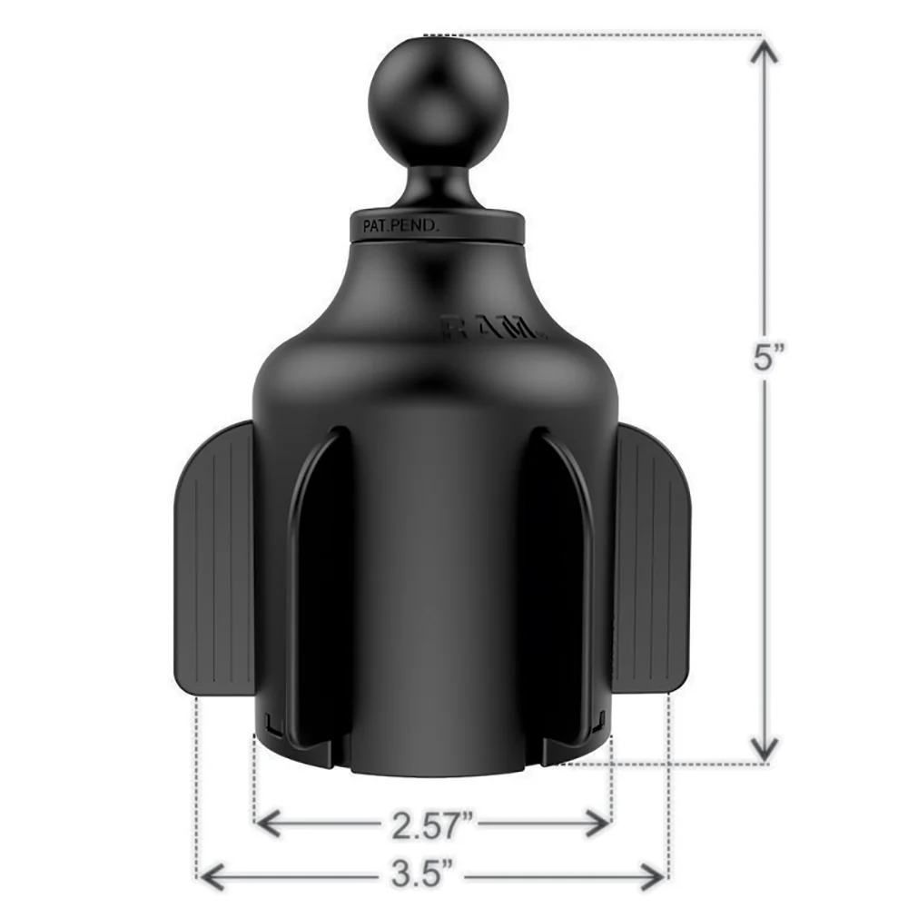 RAM Mount Stubby Cup Holder Mount w/Double Socket Arm [RAP-B-299-4-201U] - Image 2