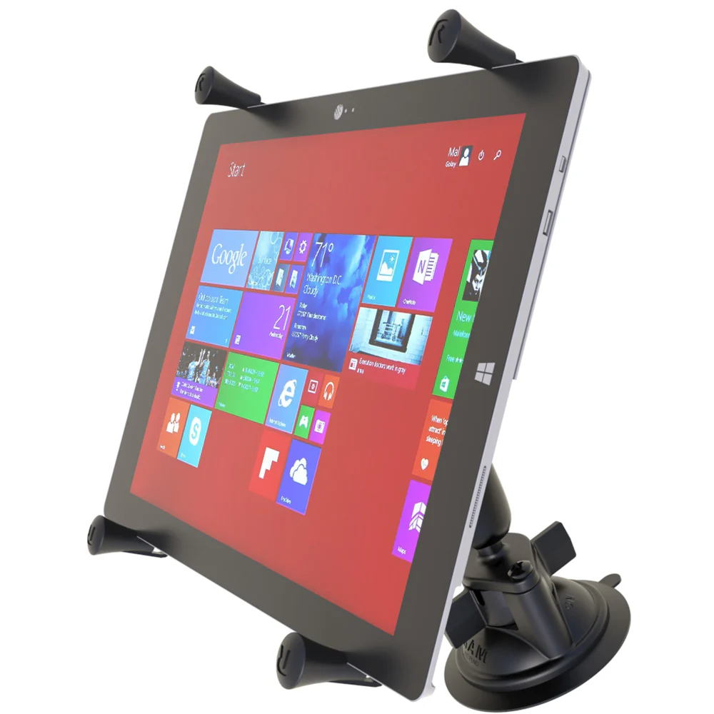 RAM Mount Twist-Lock Suction Cup Mount w/Universal X-Grip Cradle for 12" Large Tablets [RAM-B-166-UN11U] - Image 2