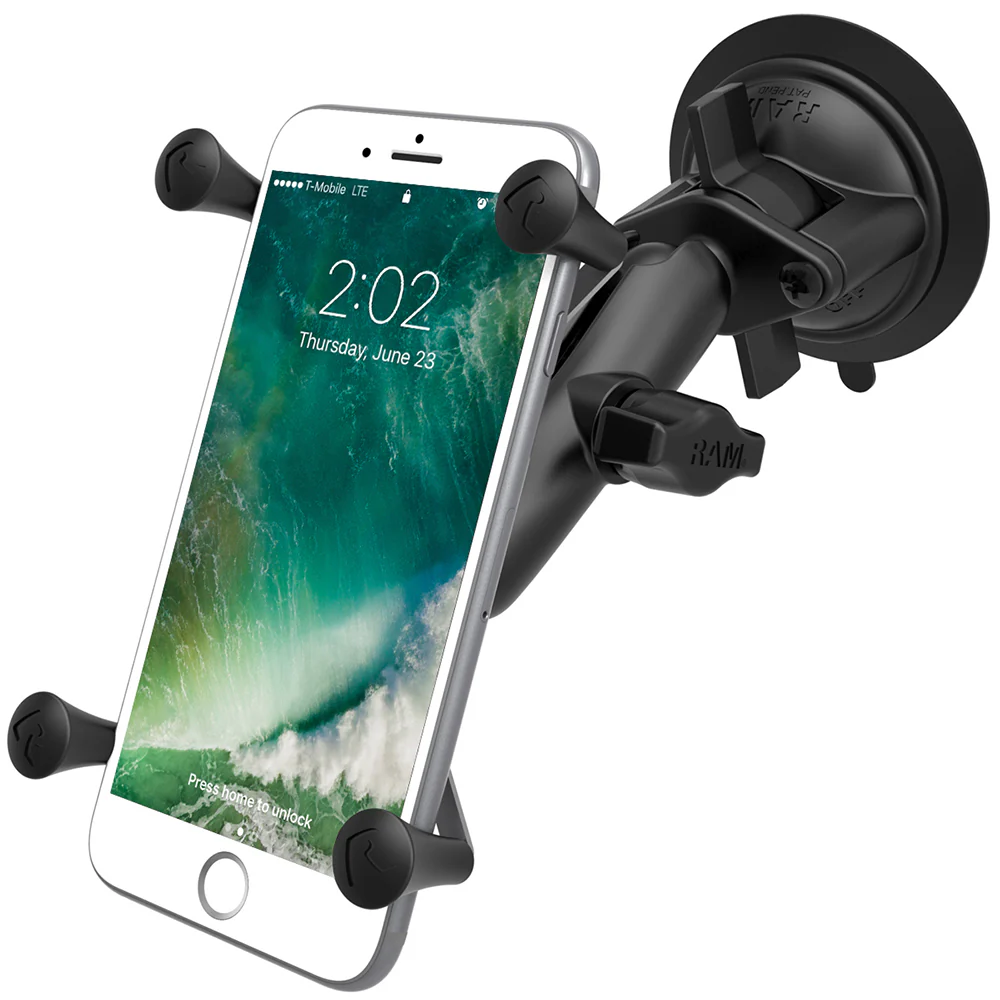 RAM Mount Twist-Lock Suction Cup Mount w/Universal X-Grip Large Phone/Phablet Cradle [RAM-B-166-UN10U] - Image 2