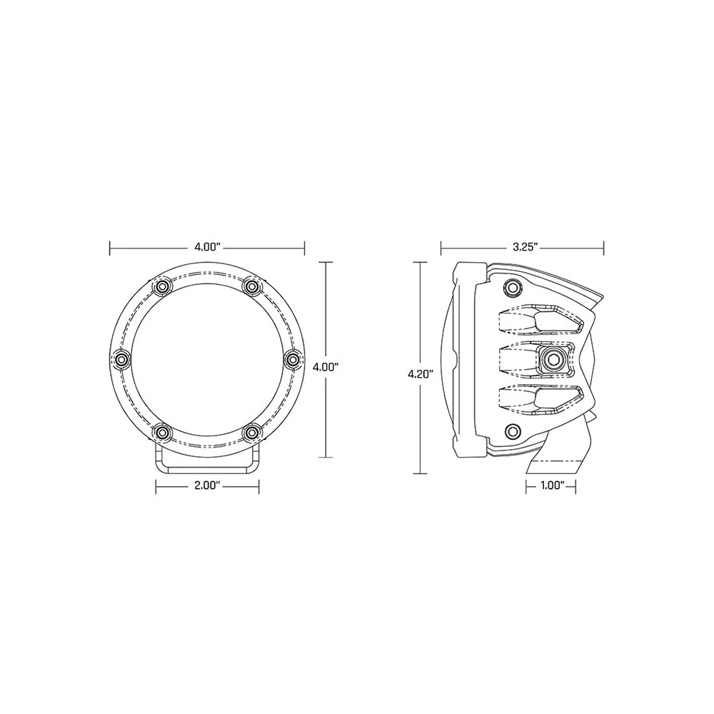 RIGID Industries 360 Series 4" Spot w/Amber Pro Lens - Pair [36123] - Image 3