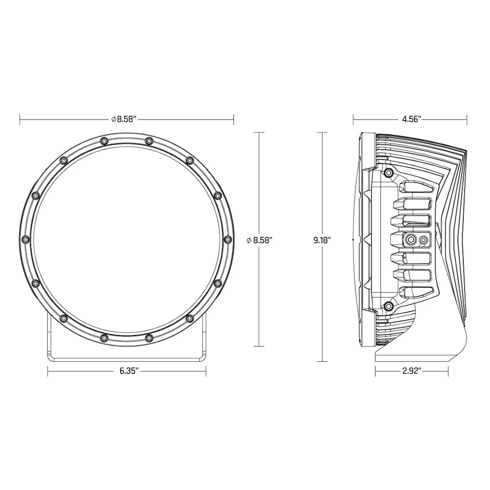 RIGID Industries 360-Series RGBW 9" Offroad Lamp Spot Beam w/RGBW Backlight Pods - Single [36422] - Image 3