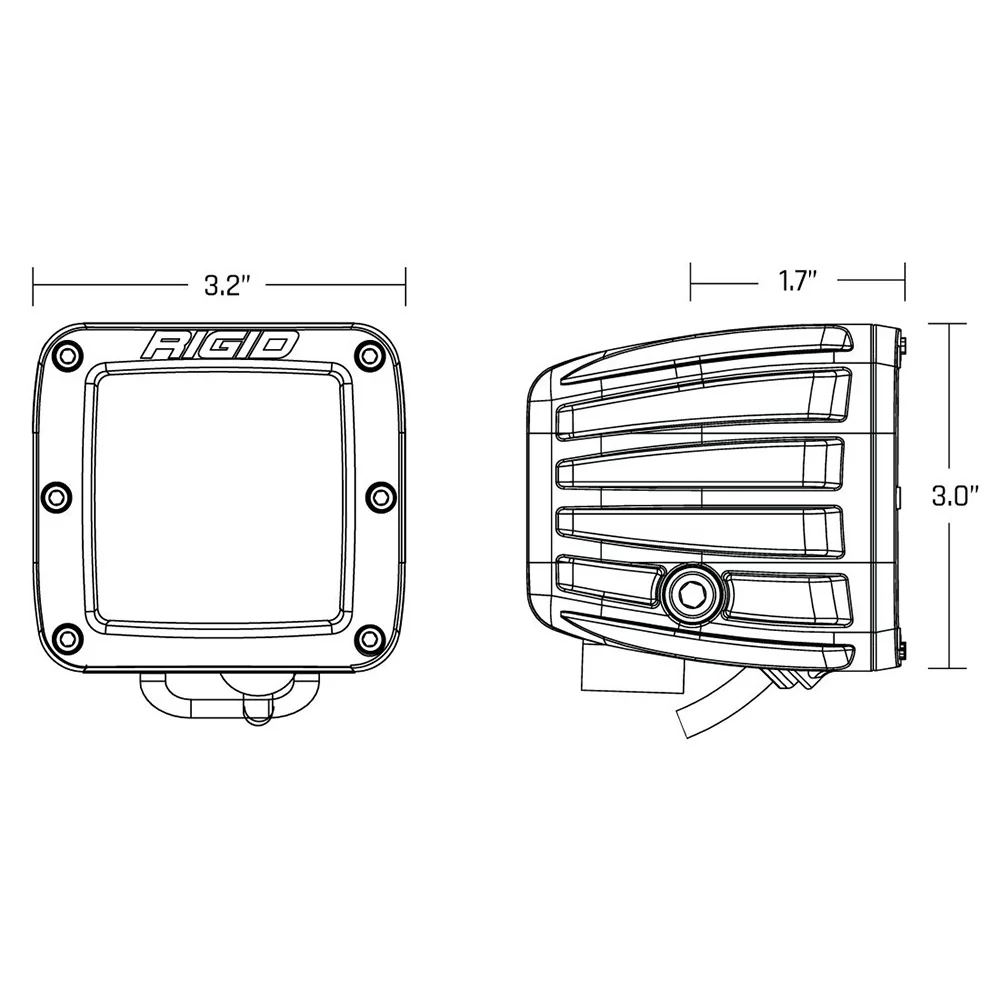RIGID Industries D-Series LED SAE Fog Beam - Yellow/White - Set of 2 [50482] - Image 3