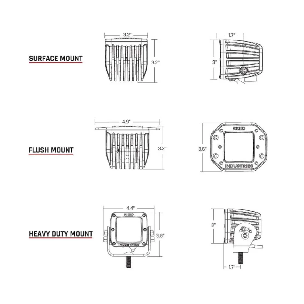 RIGID Industries D-Series Pro Dually Spot Surface Mount Pair - Midnight Edition [202213BLK] - Image 2