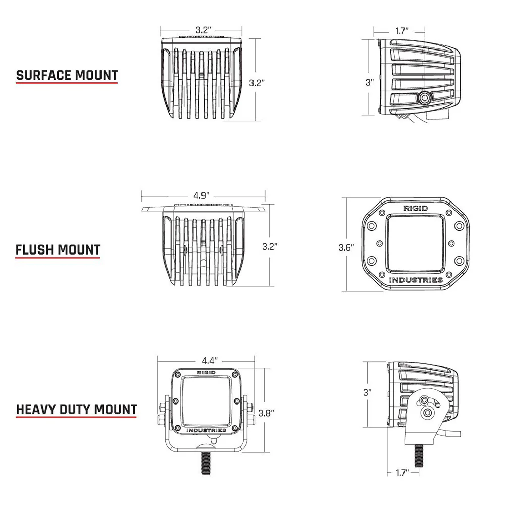 RIGID Industries D-Series PRO Hybrid-Spot LED - Pair - Black [202213] - Image 2