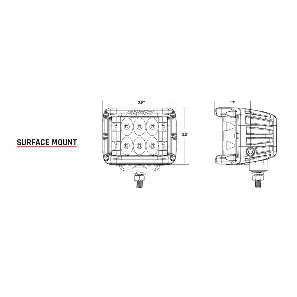 RIGID Industries D-SS PRO Flood LED Surface Mount - Pair - White [862113] - Image 2