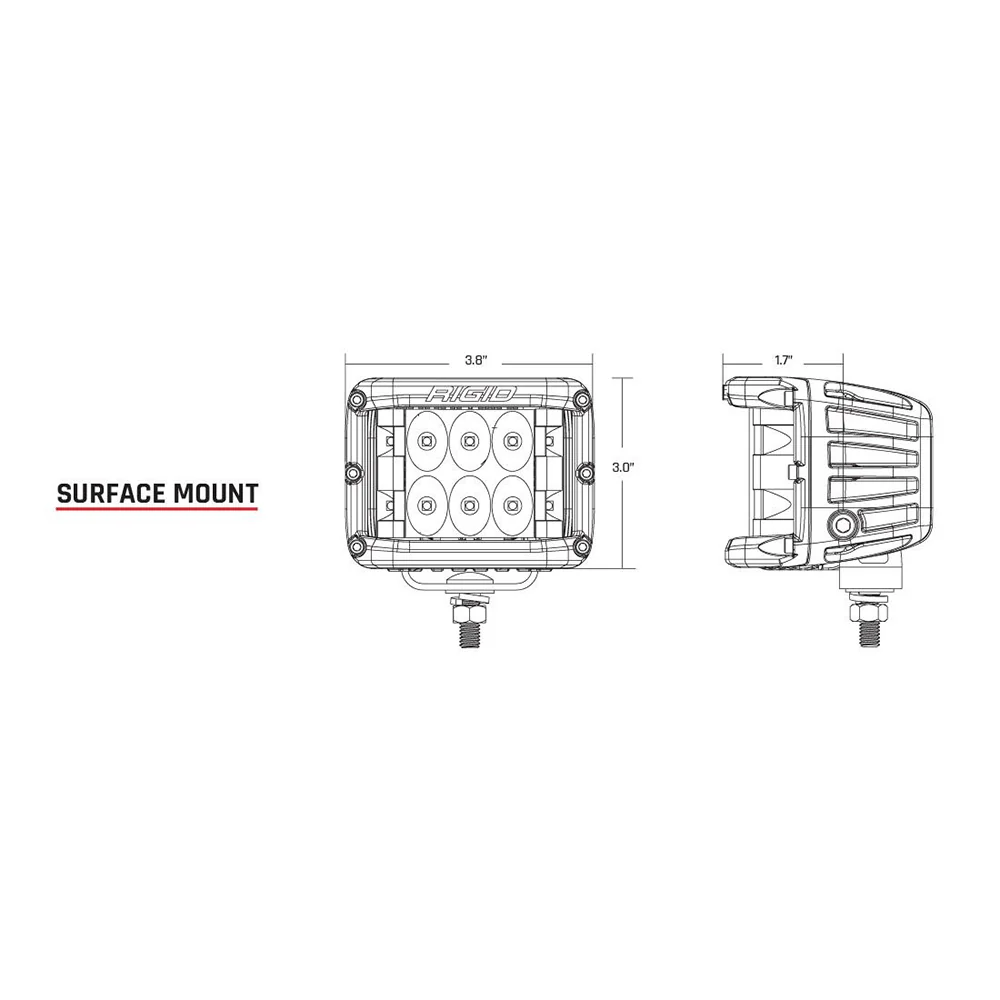 RIGID Industries D-SS Series PRO Flood LED Surface Mount - Pair - Black [262113] - Image 2