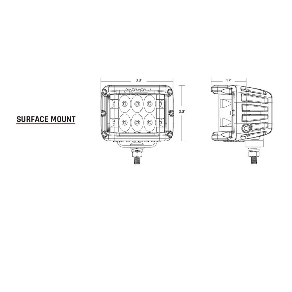RIGID Industries D-SS Spot w/Amber Pro Lens - Pair [262214] - Image 3