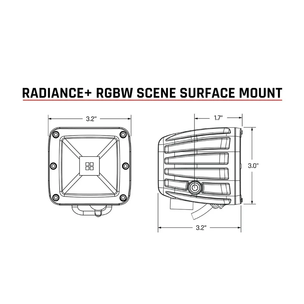 RIGID Industries Radiance Scene - RGBW - Surface Mount - Pair [682053] - Image 3