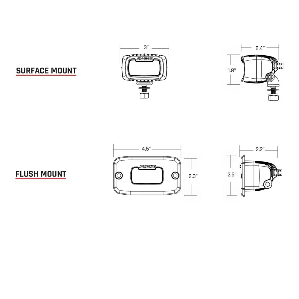 RIGID Industries SR-M Series PRO Diffused Backup Kit - Black [980013] - Image 2
